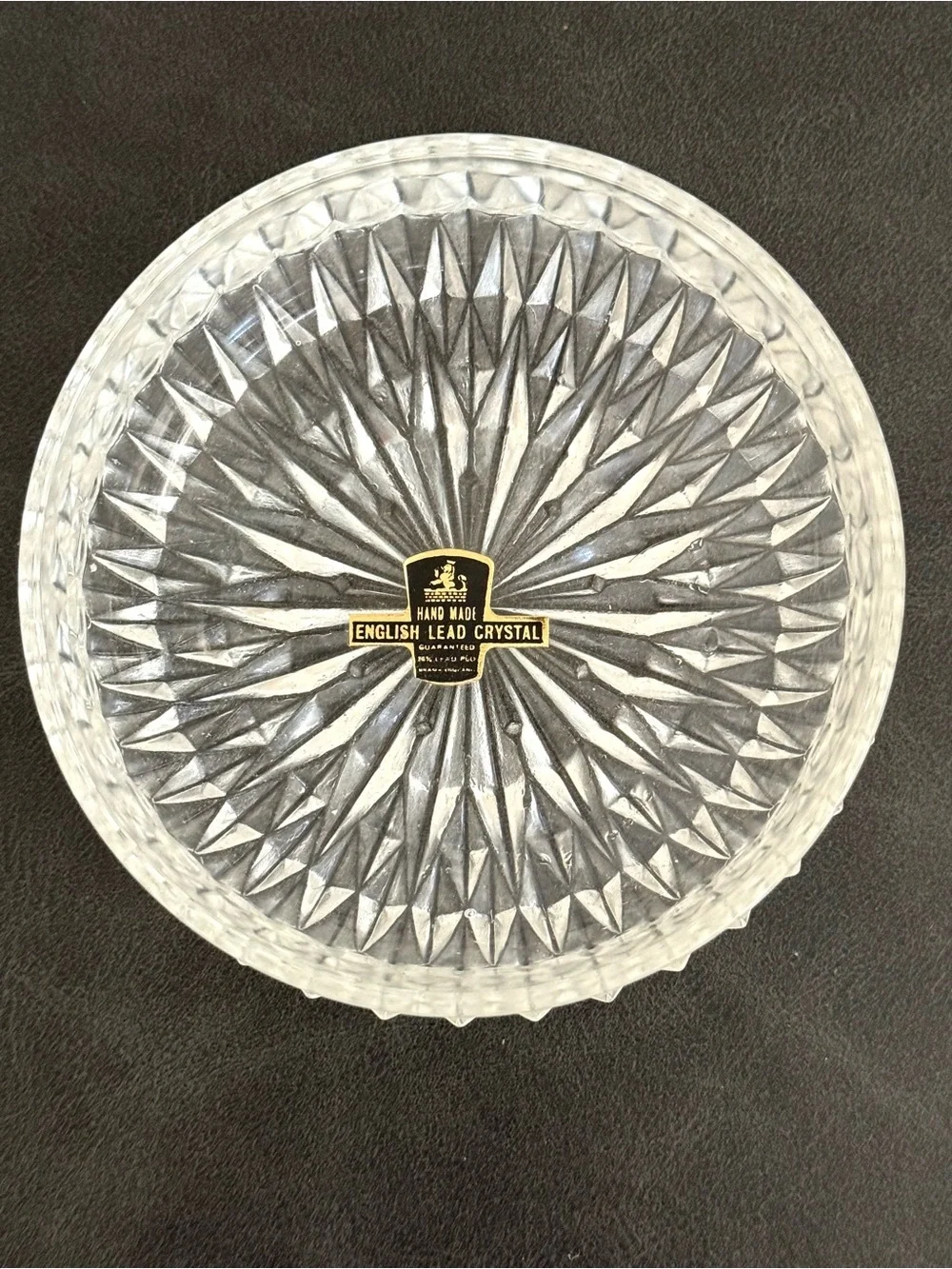 Vintage George Davidson & Co. Handmade English Lead Crystal Bowl